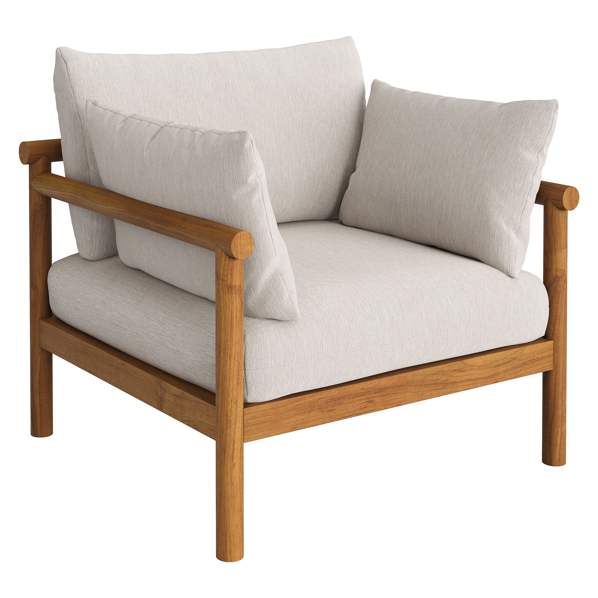 Eleni 4-Piece Outdoor Patio Teak Wood Sofa Set by Modway