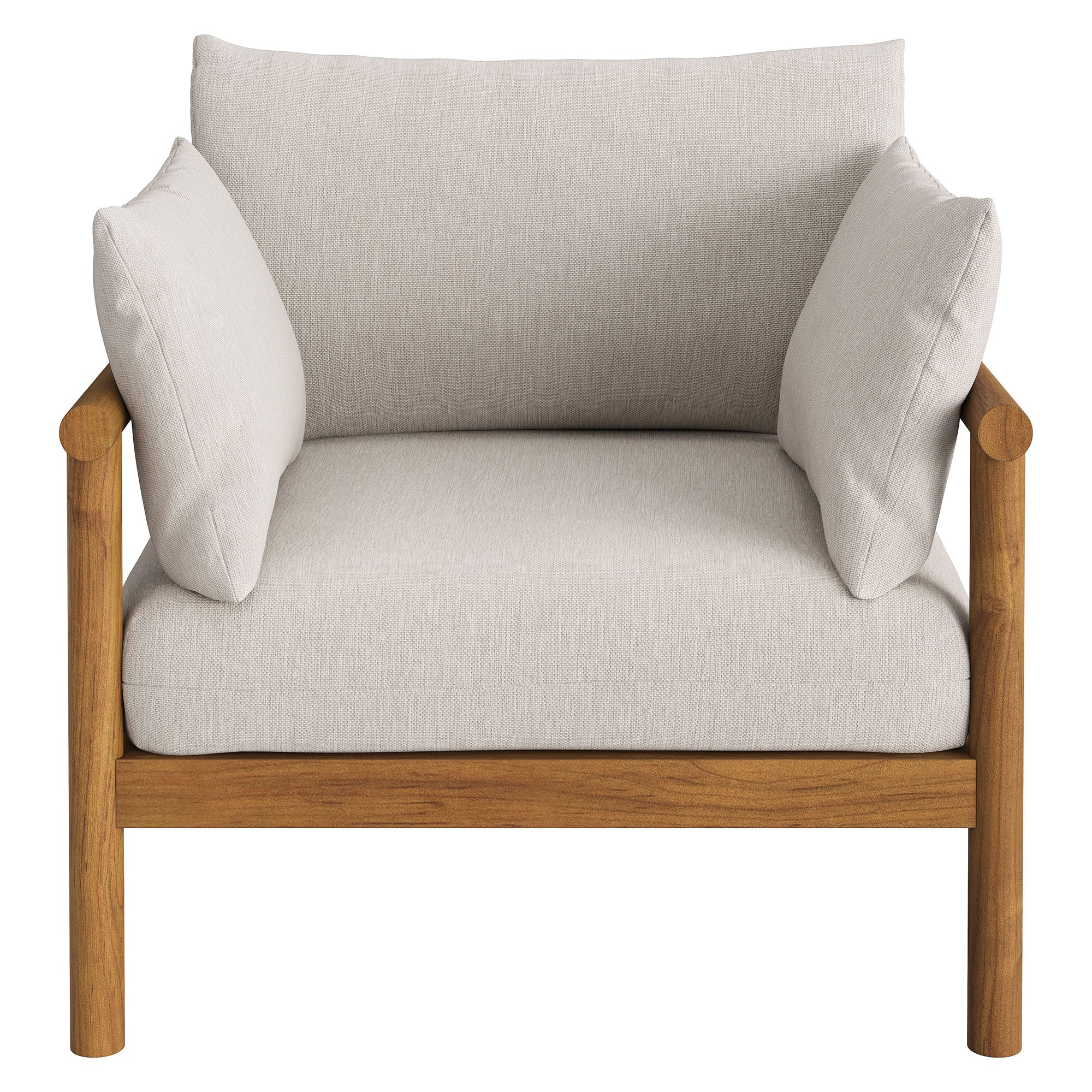 Eleni Outdoor Patio Teak Wood Armchair by Modway