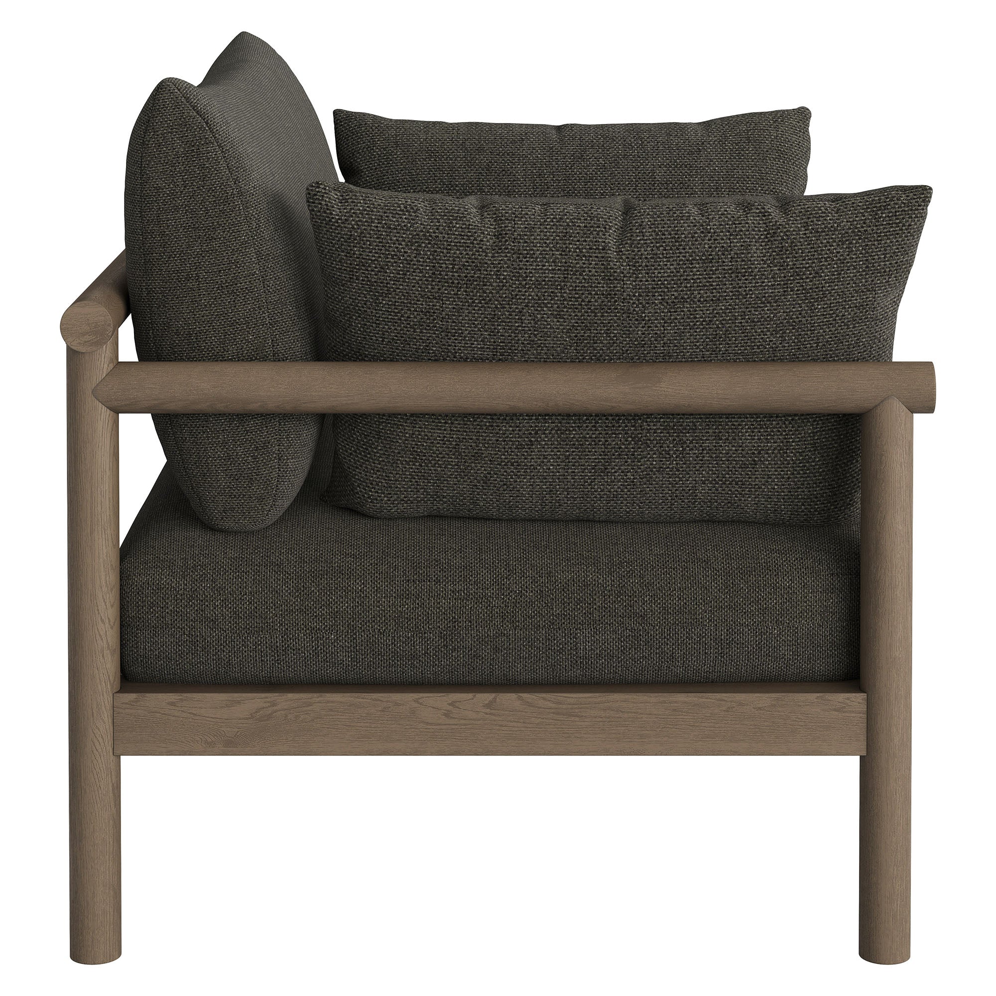 Eleni 2-Piece Outdoor Patio Teak Wood Armchair and Ottoman Set by Modway