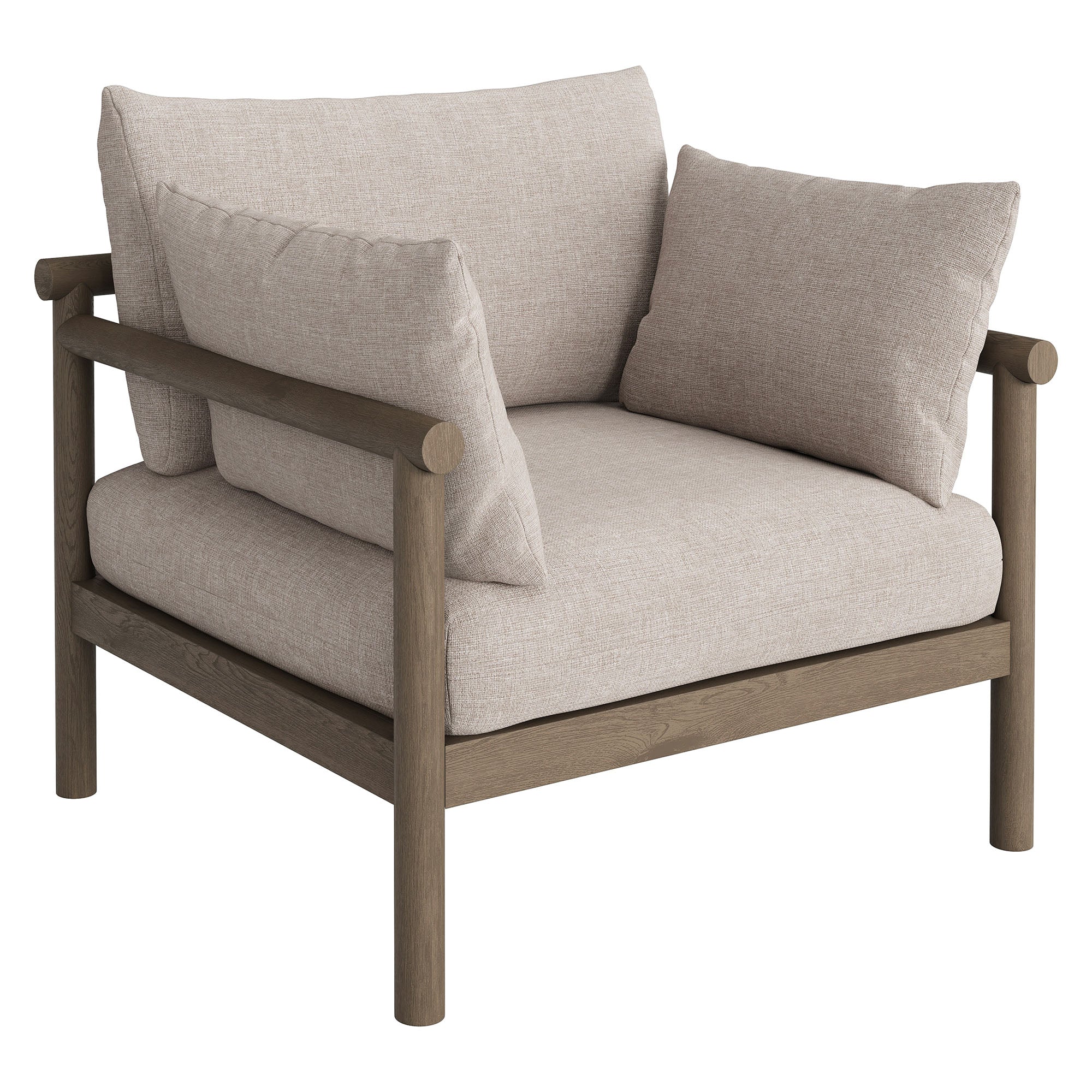 Eleni Outdoor Patio Teak Wood Armchair by Modway