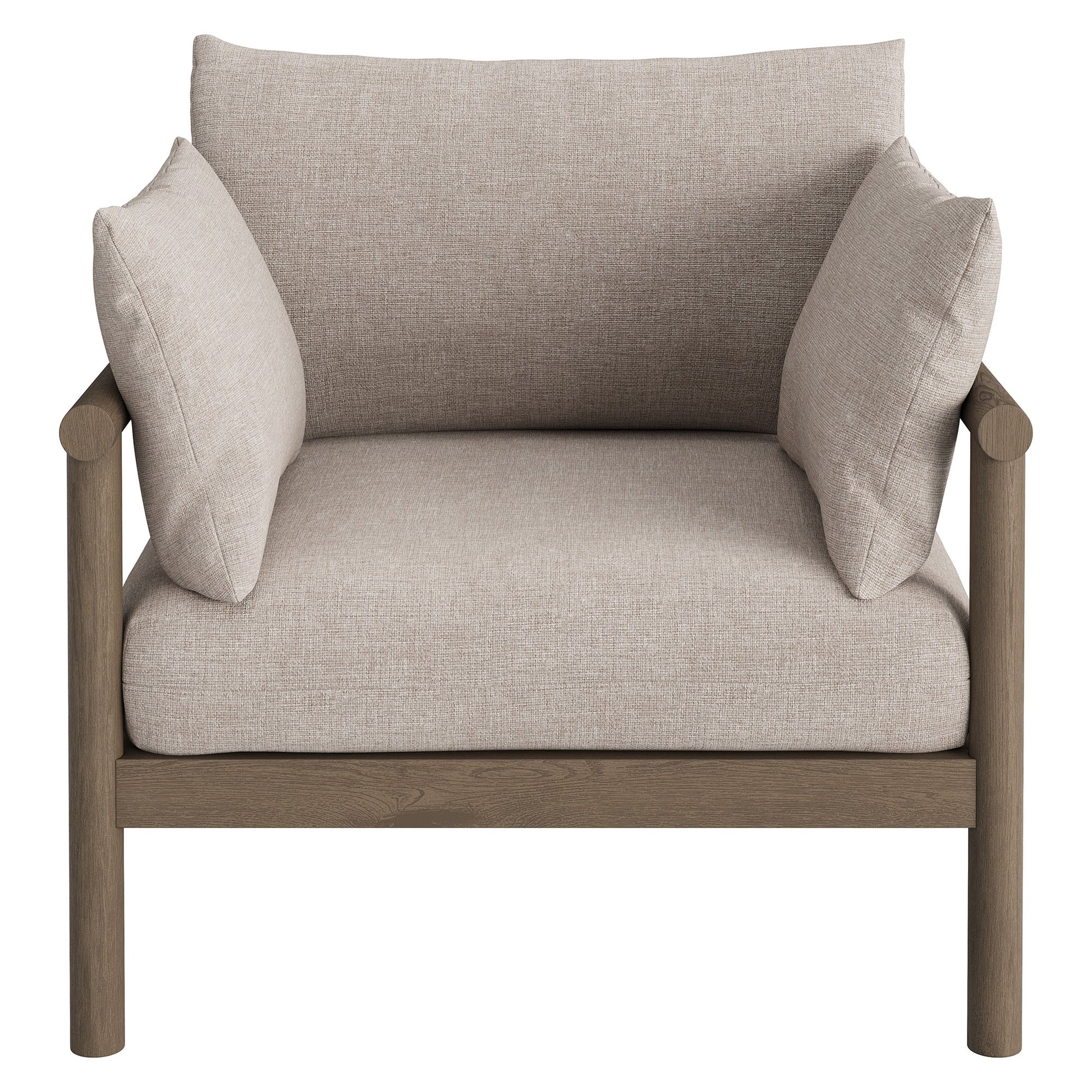 Eleni Outdoor Patio Teak Wood Armchair by Modway
