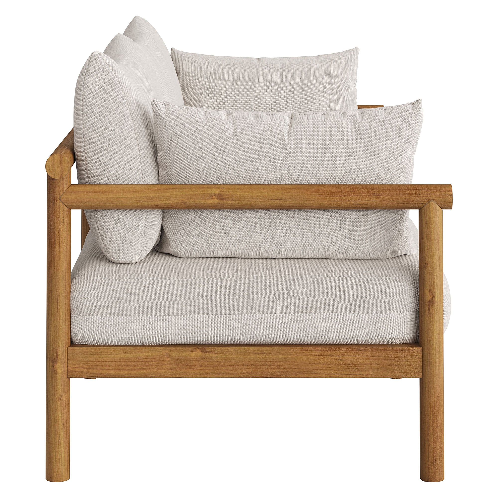 Eleni Outdoor Patio Teak Wood Loveseat by Modway