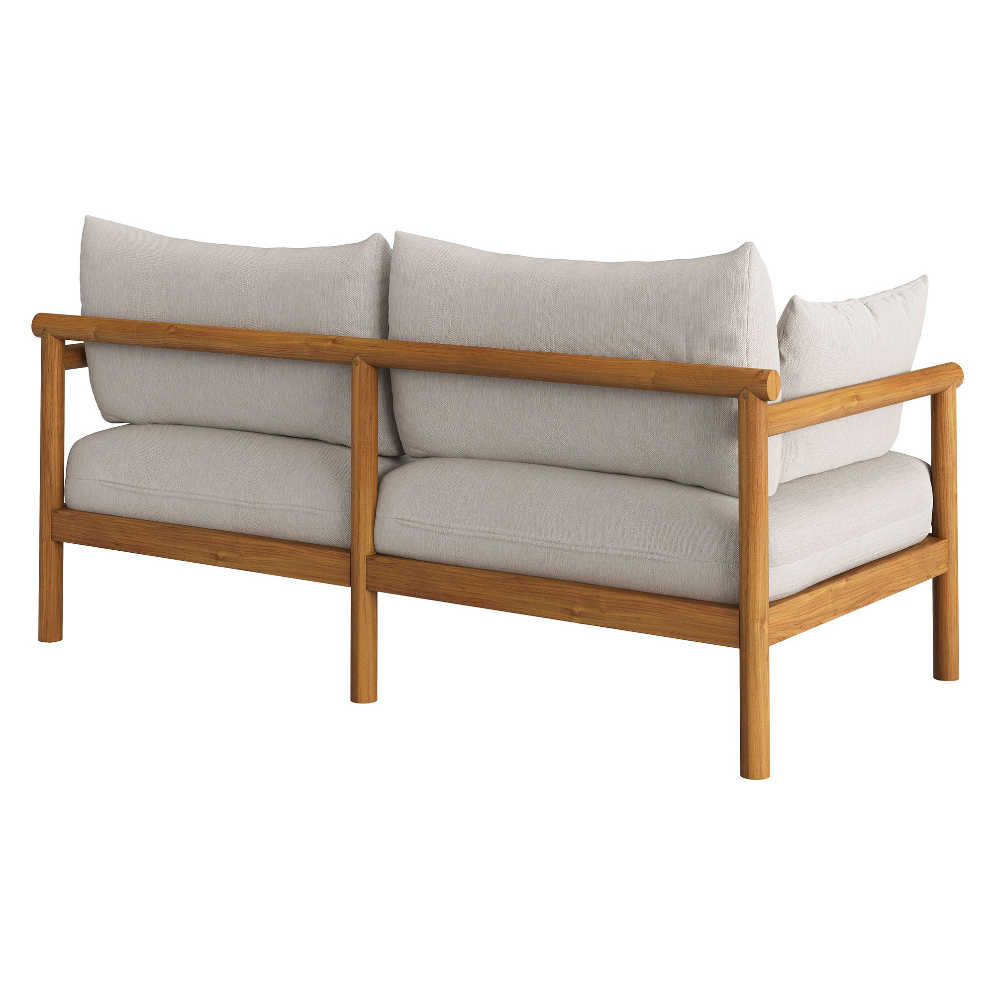 Eleni Outdoor Patio Teak Wood Loveseat by Modway