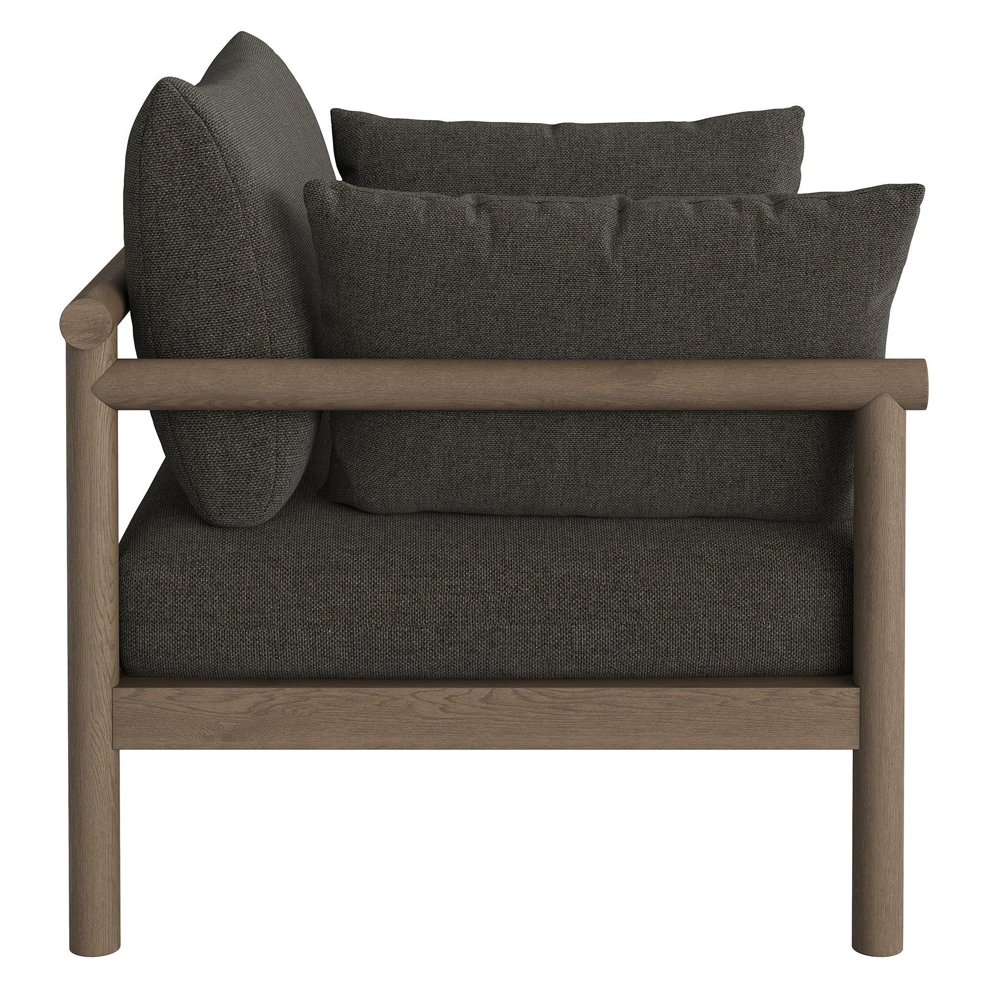 Eleni 2-Piece Outdoor Patio Teak Wood Loveseat with Ottoman Set by Modway