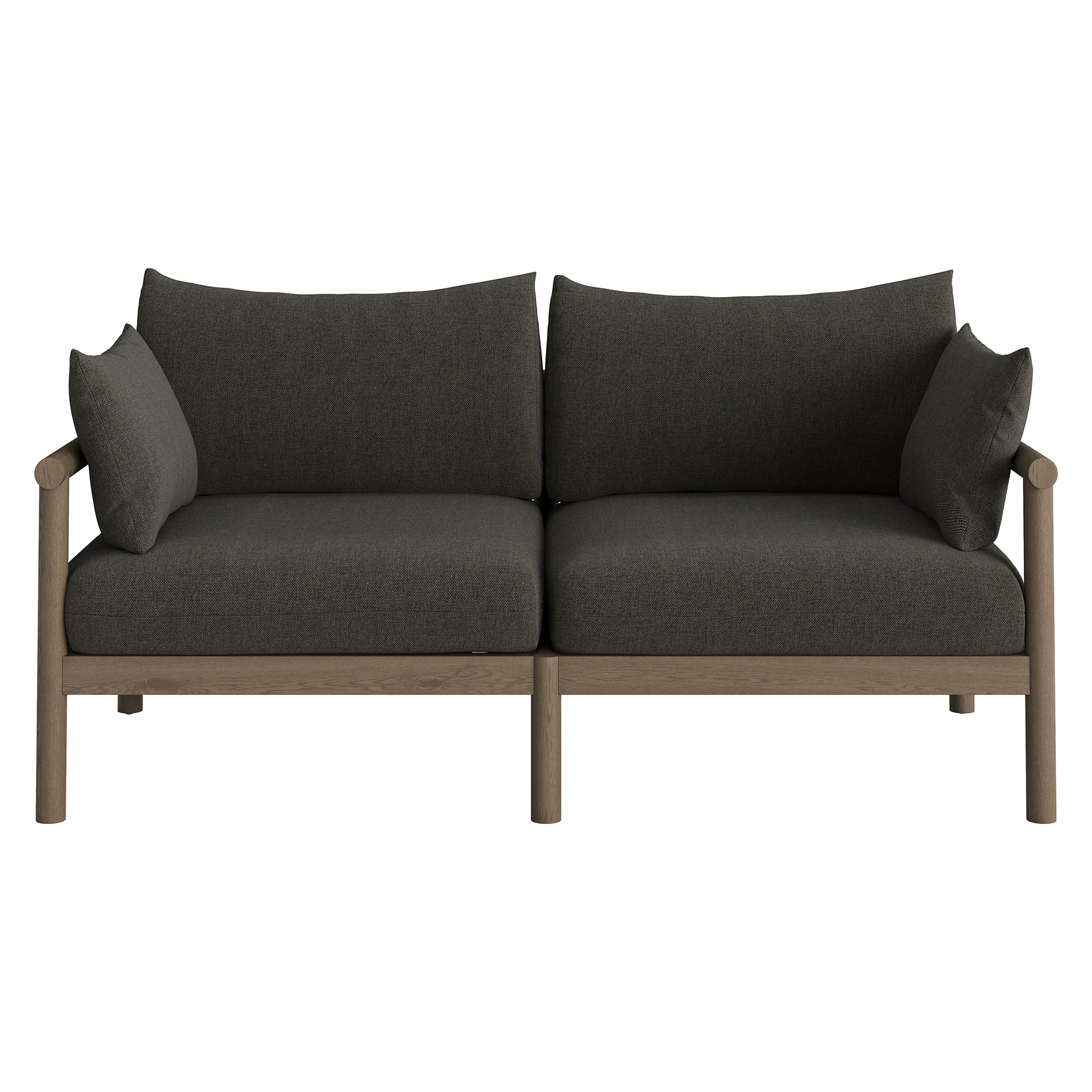 Eleni 2-Piece Outdoor Patio Teak Wood Loveseat with Ottoman Set by Modway