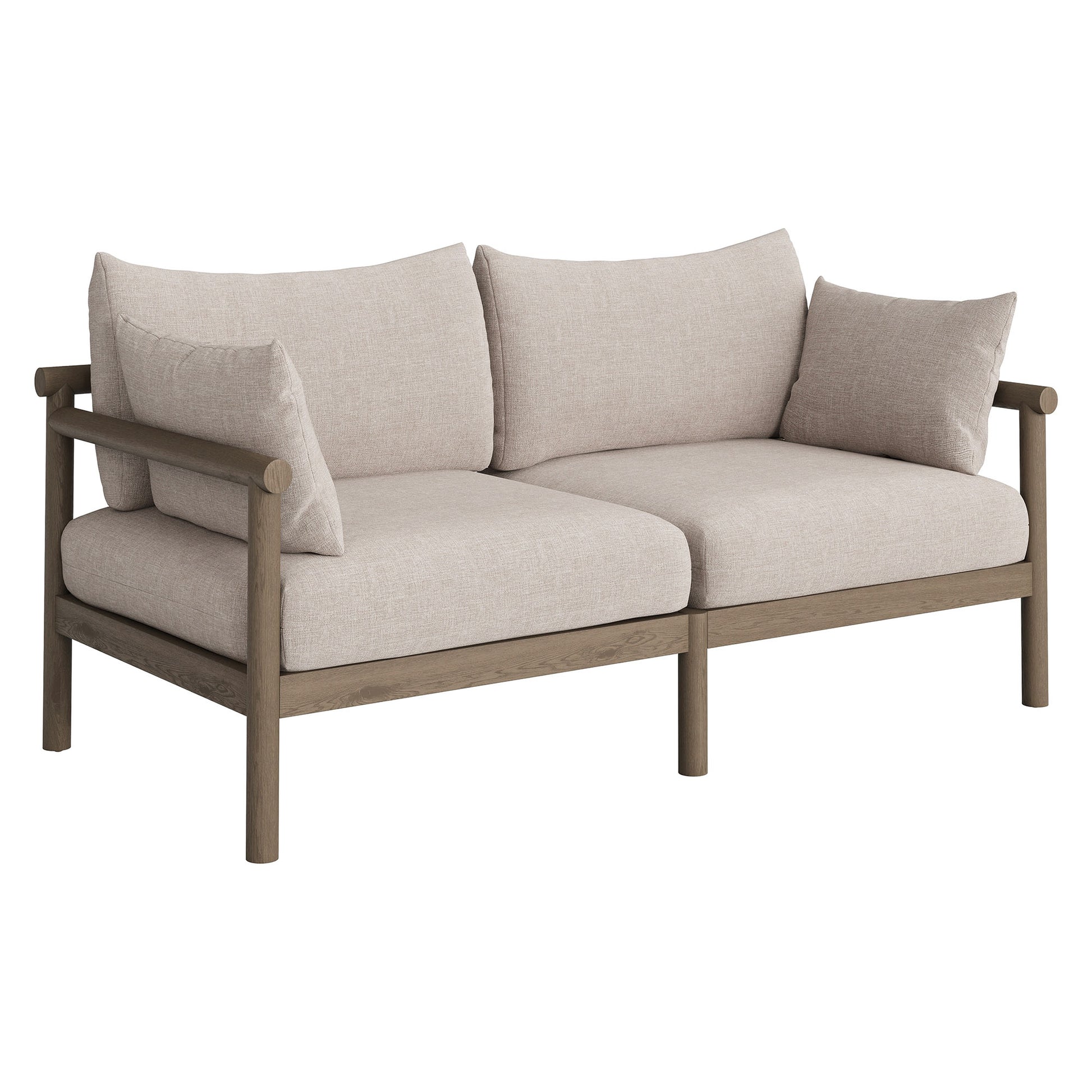 Eleni 4-Piece Outdoor Patio Teak Wood Sofa Set by Modway