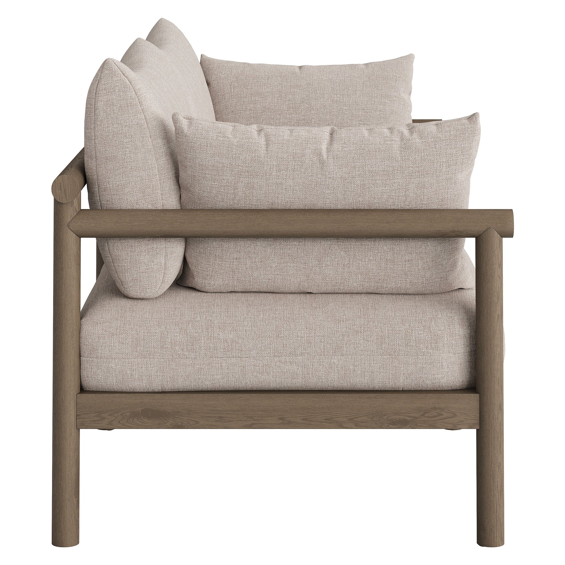 Eleni Outdoor Patio Teak Wood Loveseat by Modway
