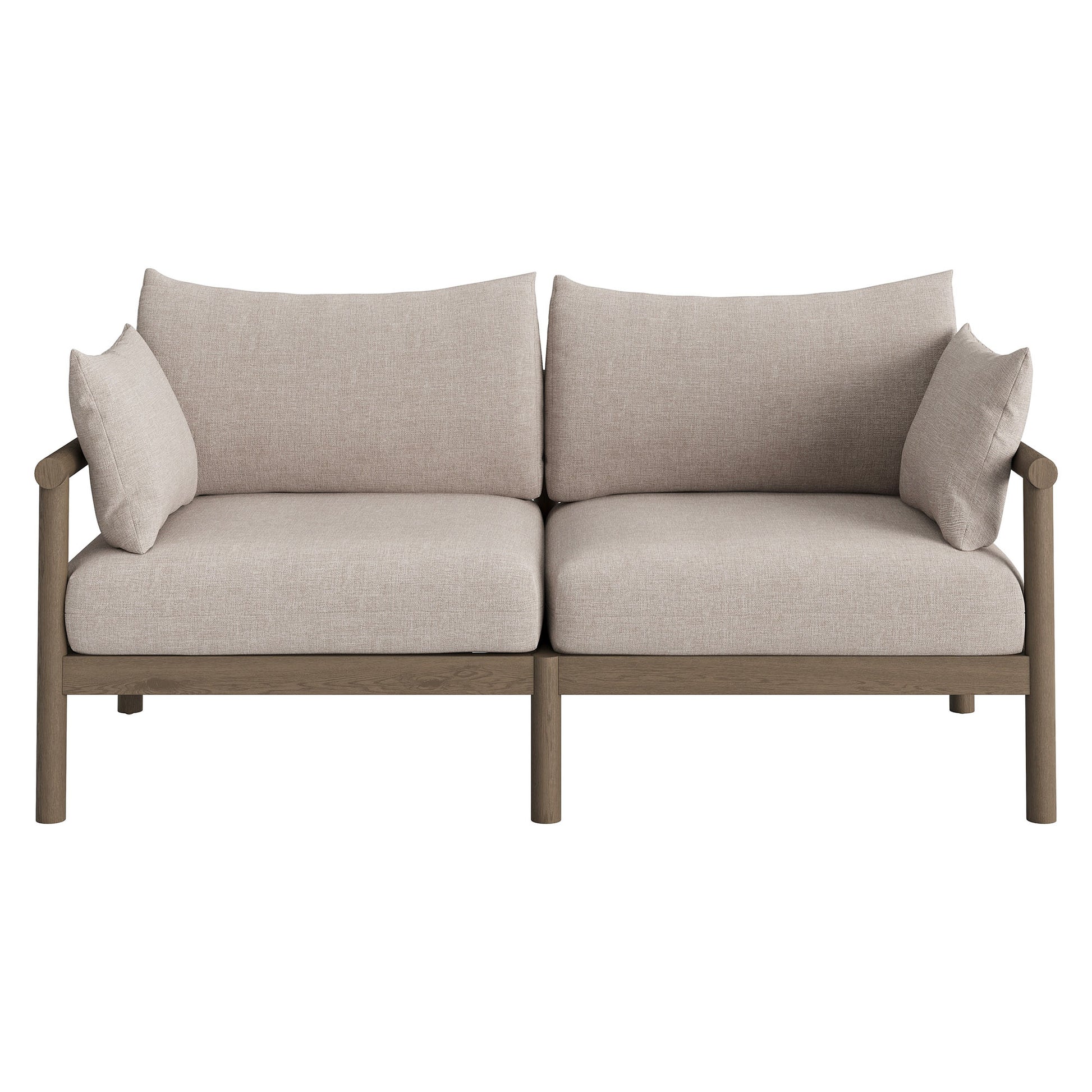 Eleni 4-Piece Outdoor Patio Teak Wood Sofa Set by Modway