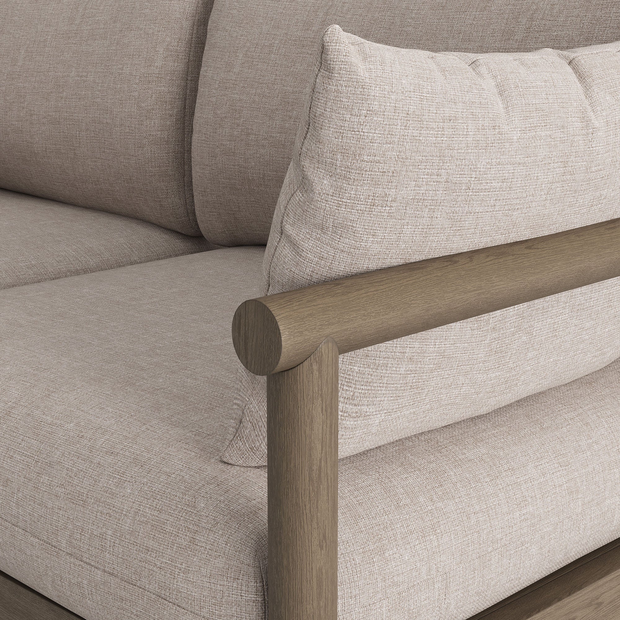 Eleni Outdoor Patio Teak Wood Loveseat by Modway