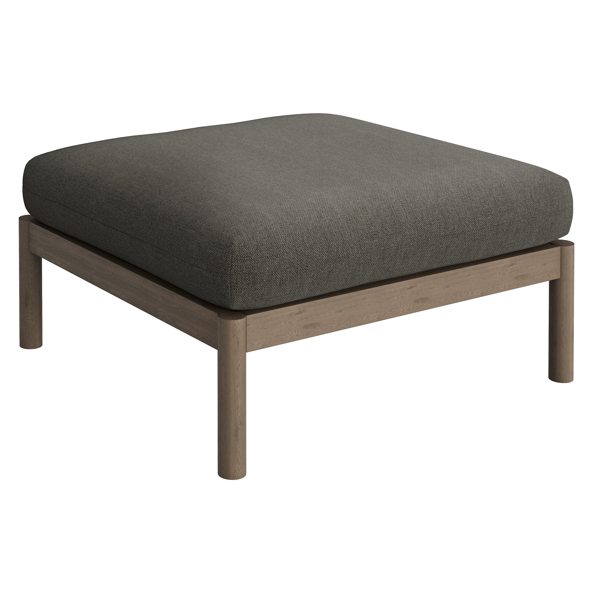 Eleni Square Outdoor Patio Teak Wood Ottoman by Modway