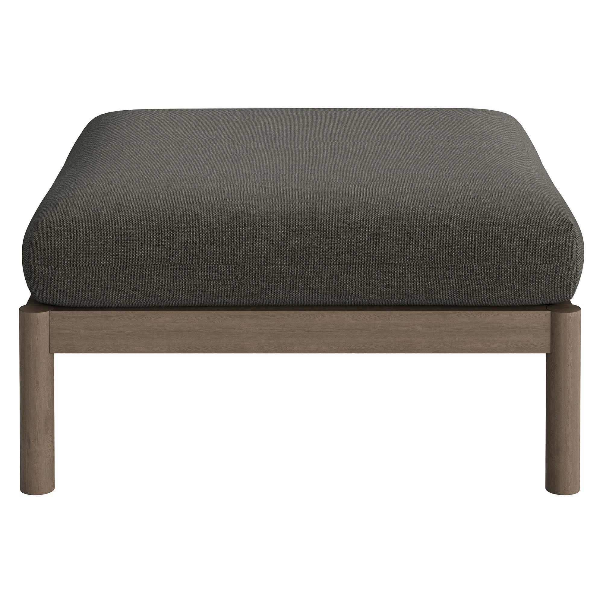 Eleni Square Outdoor Patio Teak Wood Ottoman by Modway