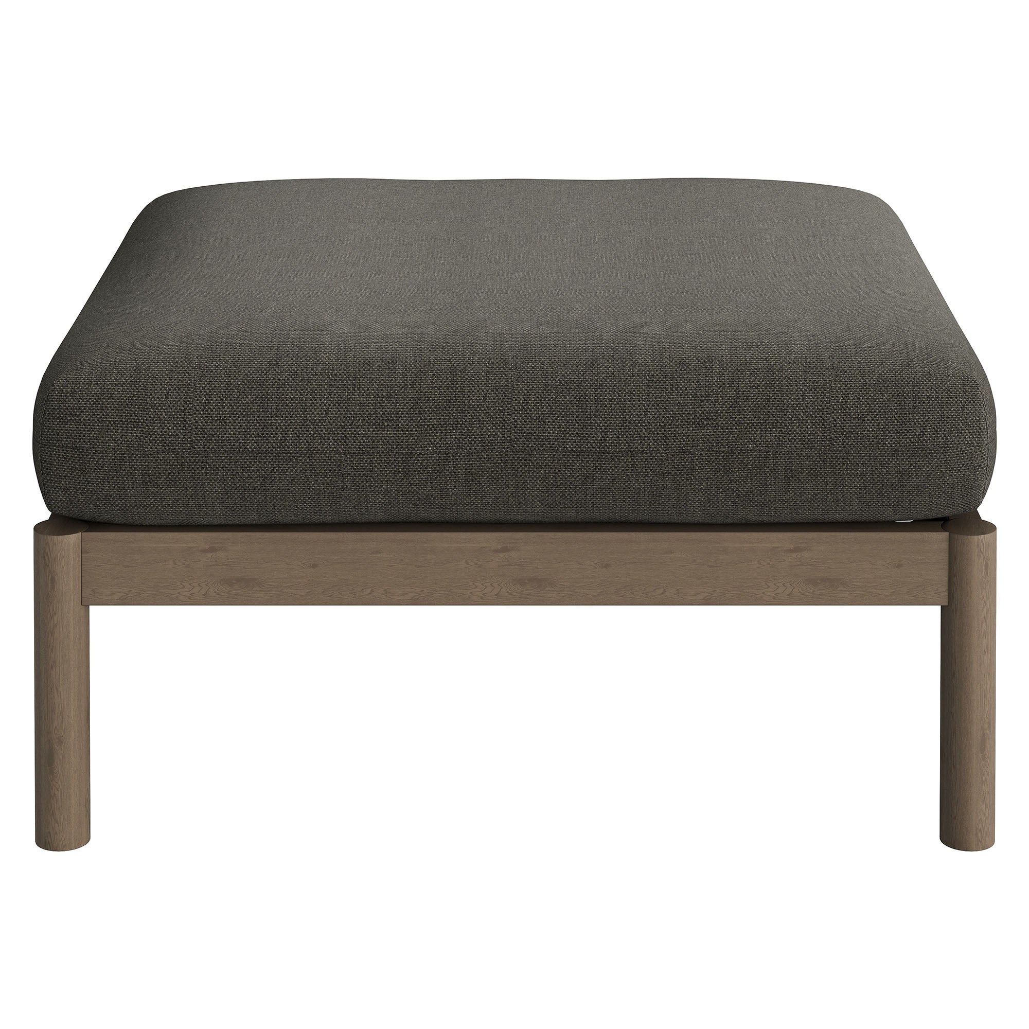Eleni Square Outdoor Patio Teak Wood Ottoman by Modway
