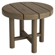 Eleni 20-Inch Round Outdoor Patio Teak Wood Side Table by Modway