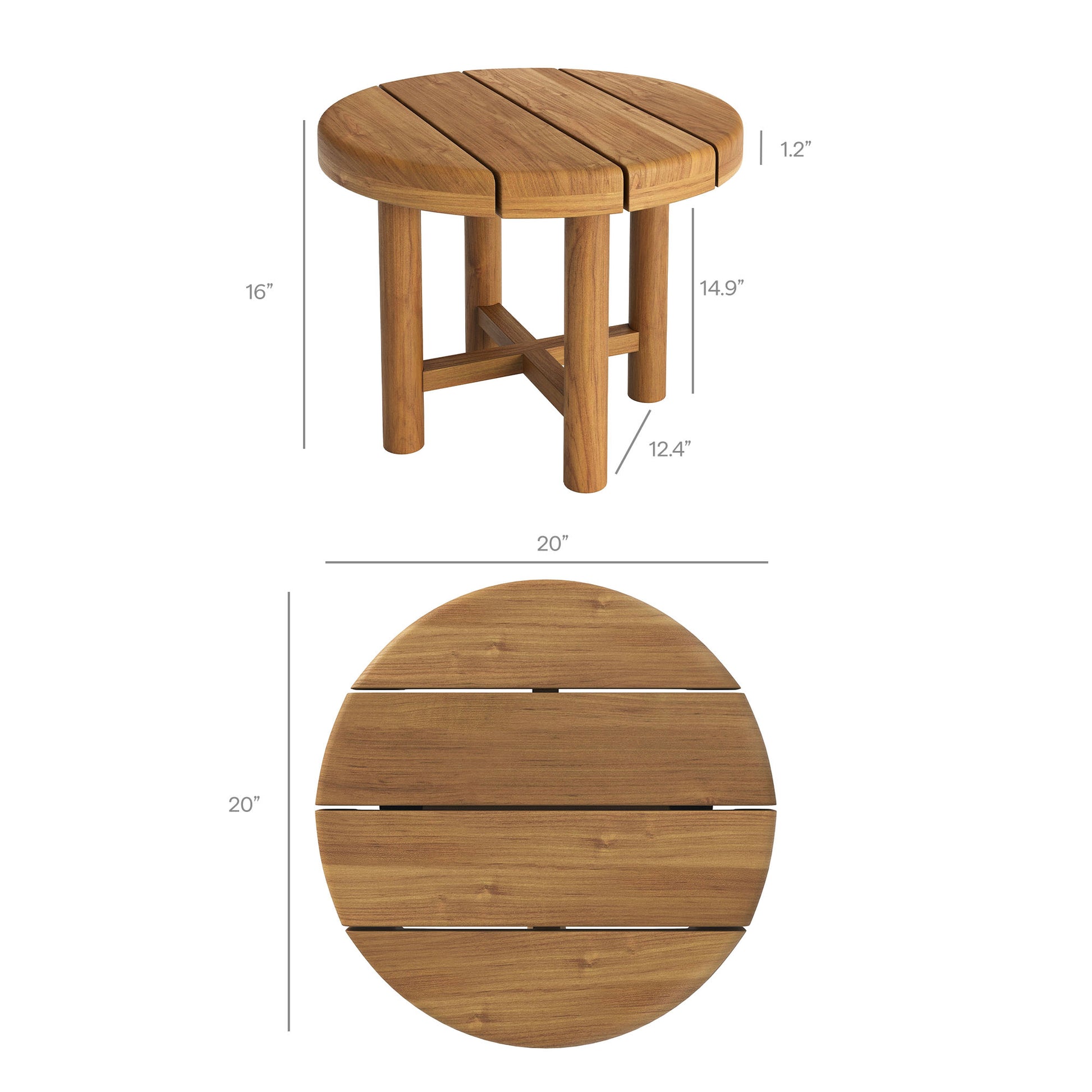 Eleni 3-Piece Outdoor Patio Teak Wood Furniture Set by Modway