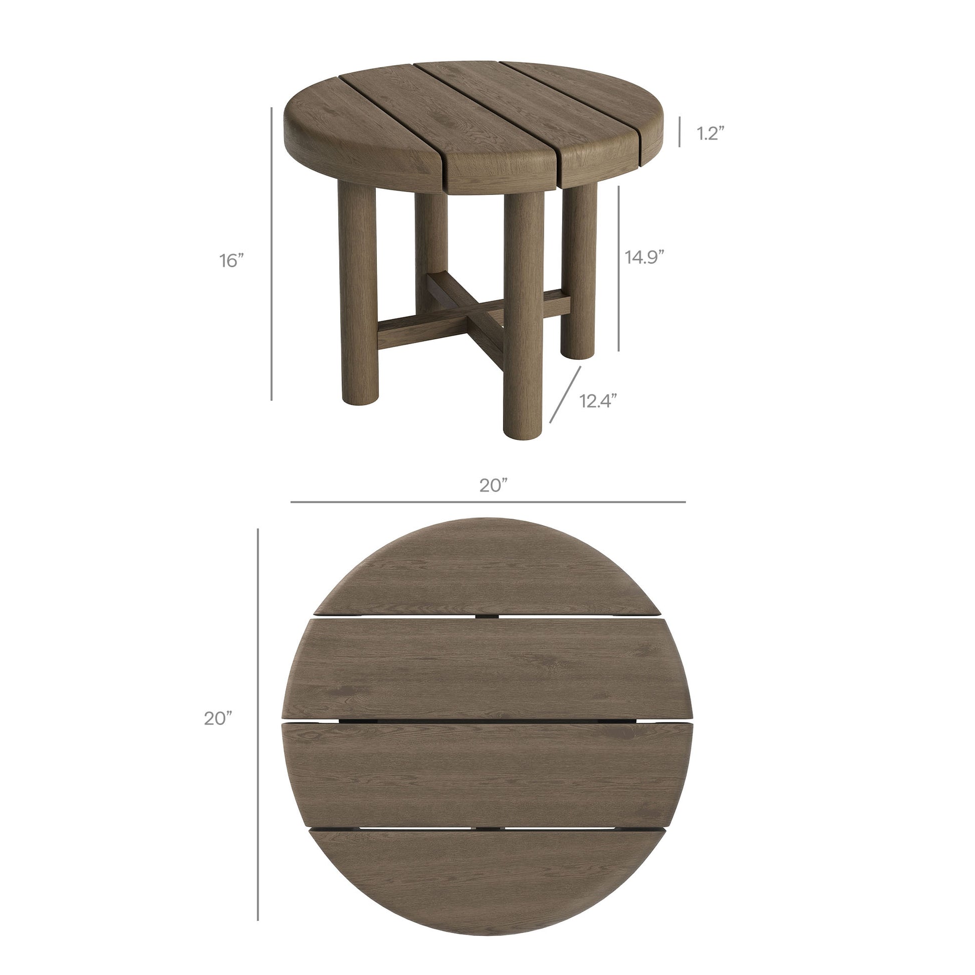 Eleni 3-Piece Outdoor Patio Teak Wood Furniture Set by Modway