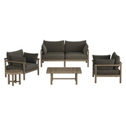 Eleni 5-Piece Outdoor Patio Teak Wood Furniture Set by Modway