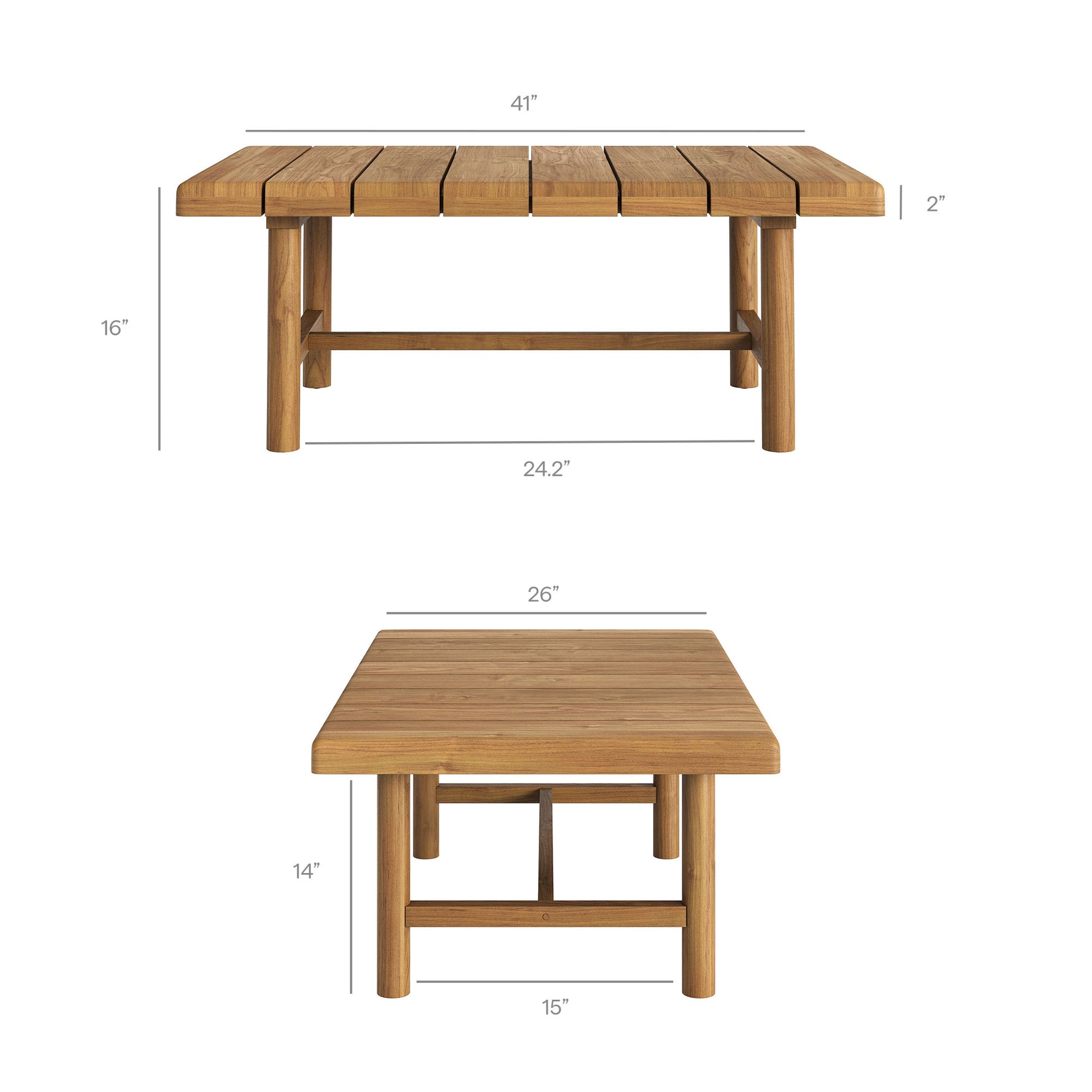 Eleni 4-Piece Outdoor Patio Teak Wood Sofa Set by Modway