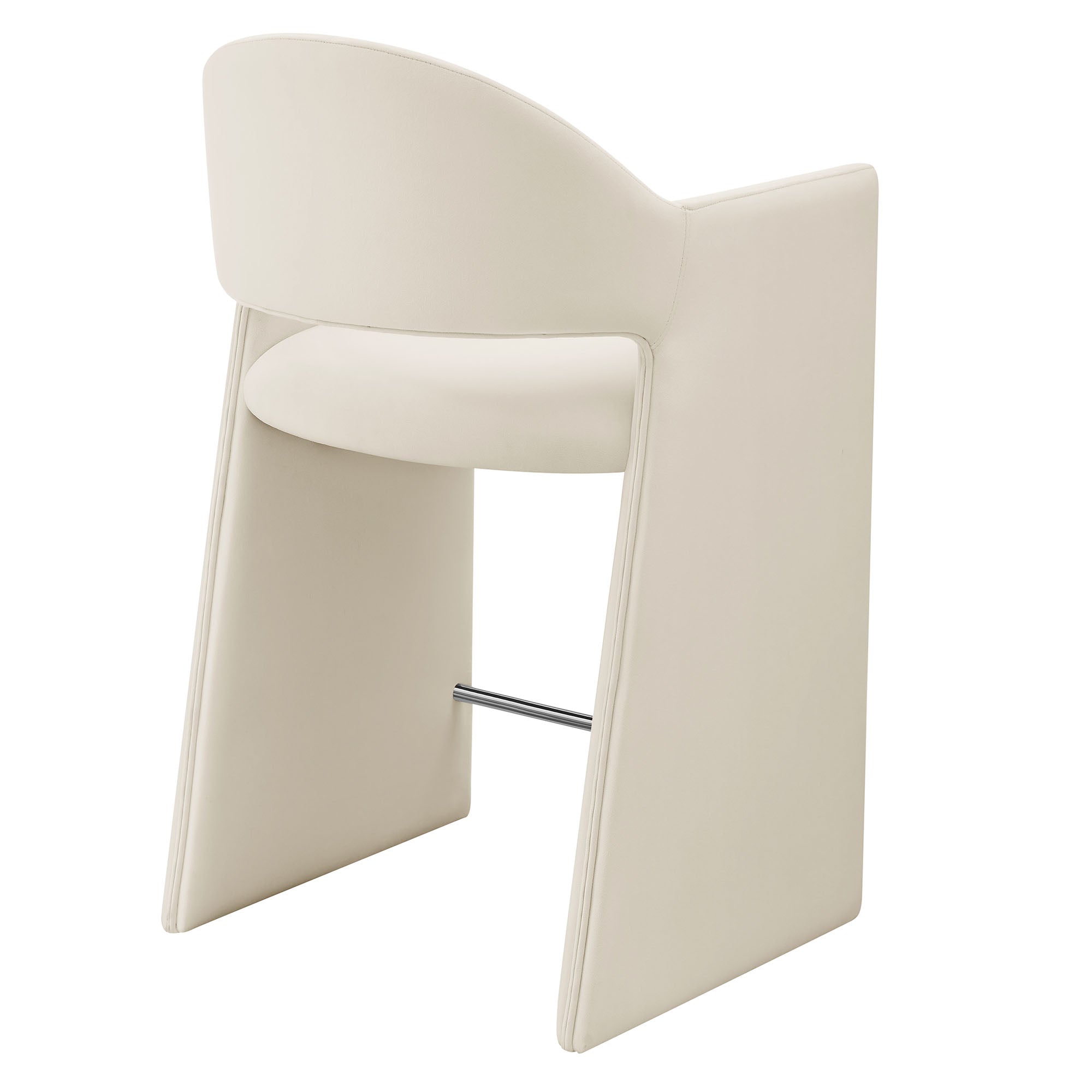 Talia 37 Inch Performance Velvet Counter Stool - Taupe