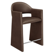Talia 37 Inch Vegan Leather Counter Stool - Espresso