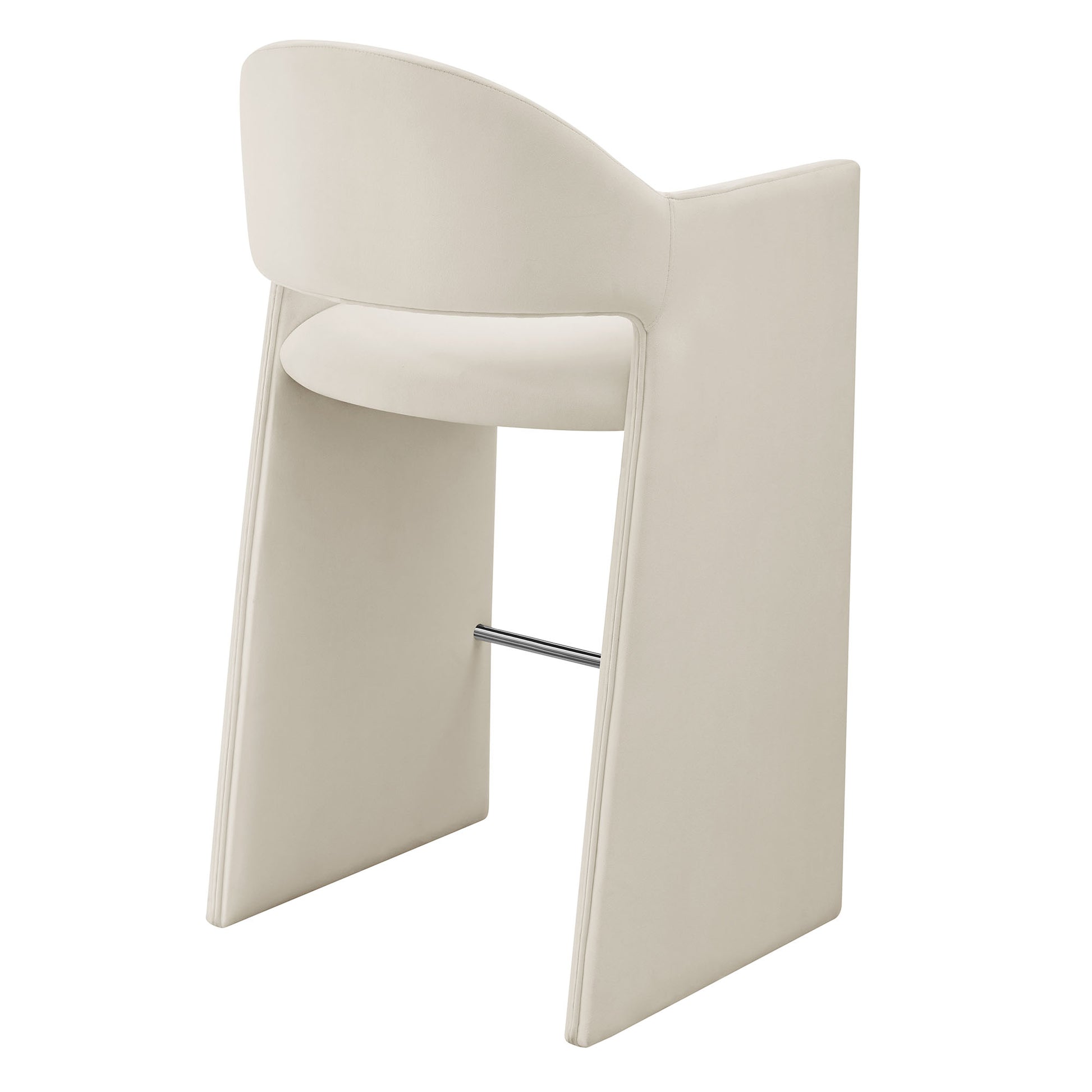 Talia 41 Inch Performance Velvet Bar Stool - Taupe