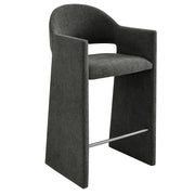 Talia 41 Inch 41 Inch Upholstered Fabric Bar Stool - Charcoal