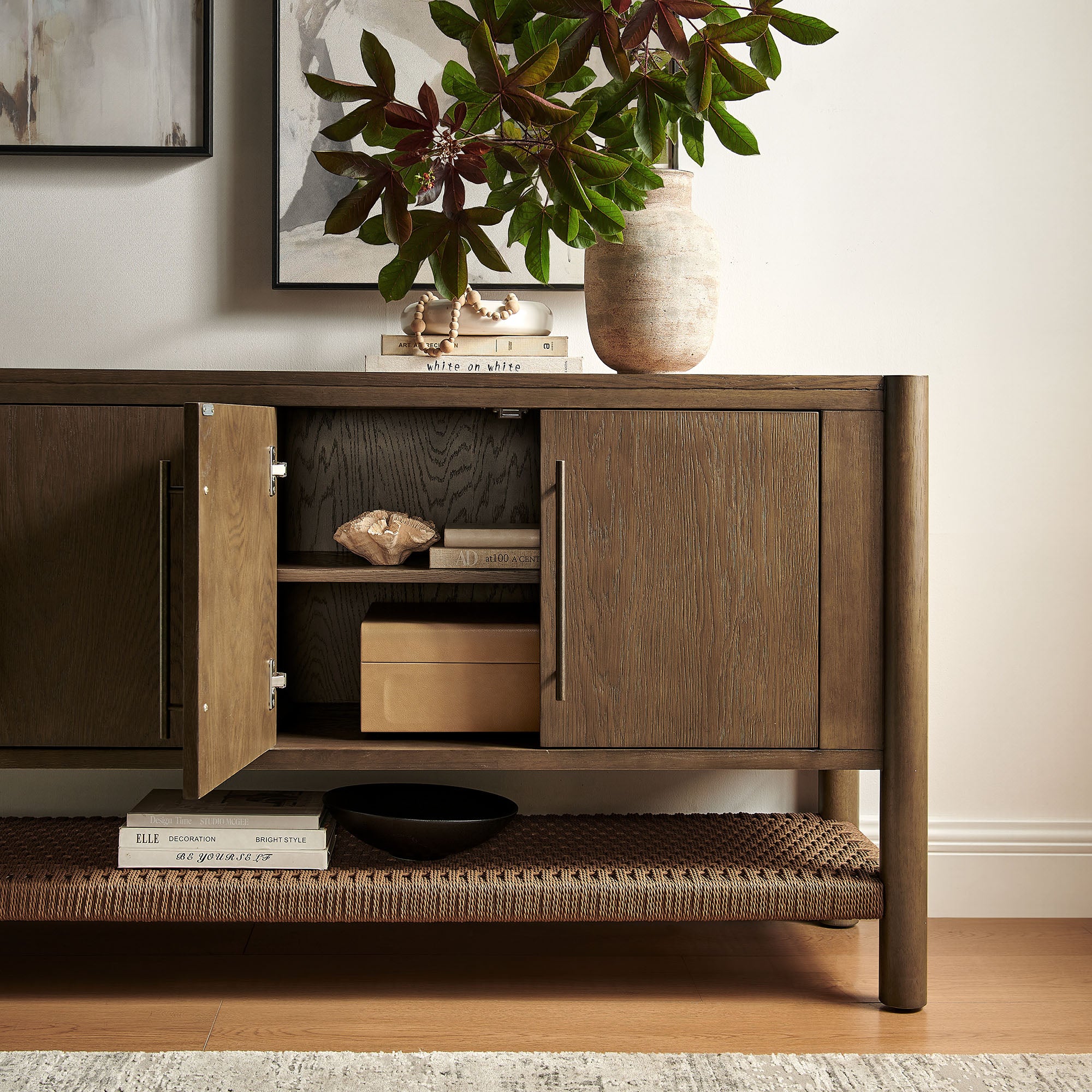 Taschen 4-Door Wood Sideboard Cabinet by Modway