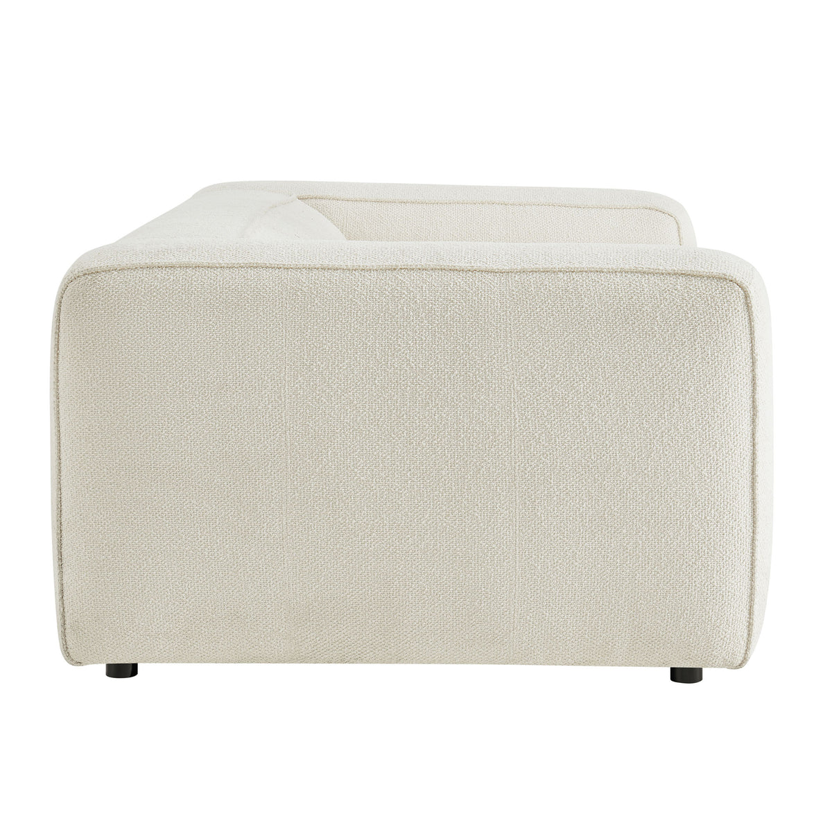 Auren 88 Inch Lattice Bouclé Upholstered Sofa - Cream