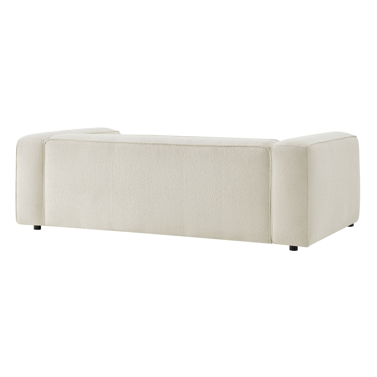 Auren 88 Inch Lattice Bouclé Upholstered Sofa - Cream