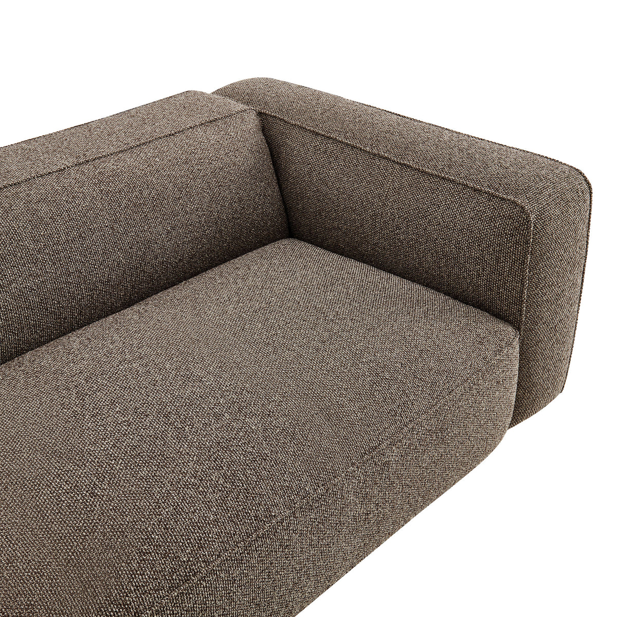 Auren 88 Inch Lattice Bouclé Upholstered Sofa - Earth