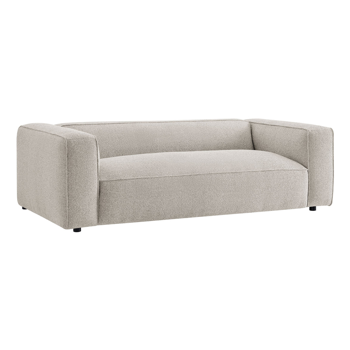 Auren 88 Inch Lattice Bouclé Upholstered Sofa - Fog