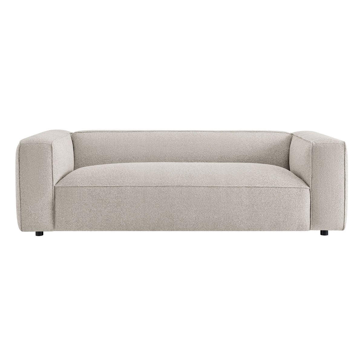 Auren 88 Inch Lattice Bouclé Upholstered Sofa - Fog