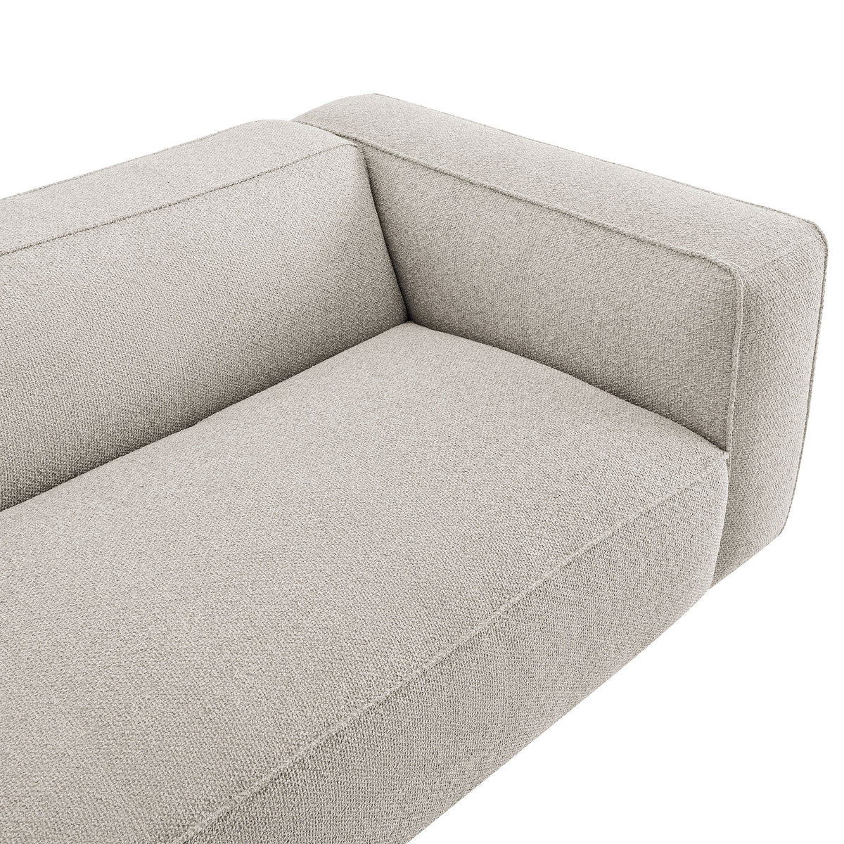 Auren 88 Inch Lattice Bouclé Upholstered Sofa - Fog
