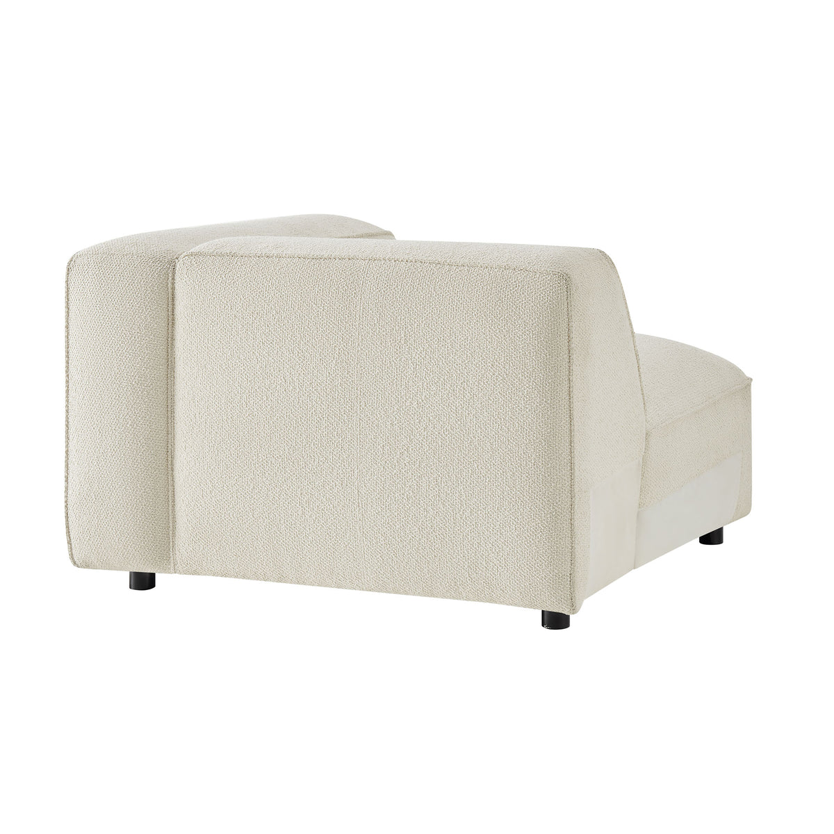Auren Lattice Bouclé Upholstered Modular Right-Facing Arm Chair - Cream