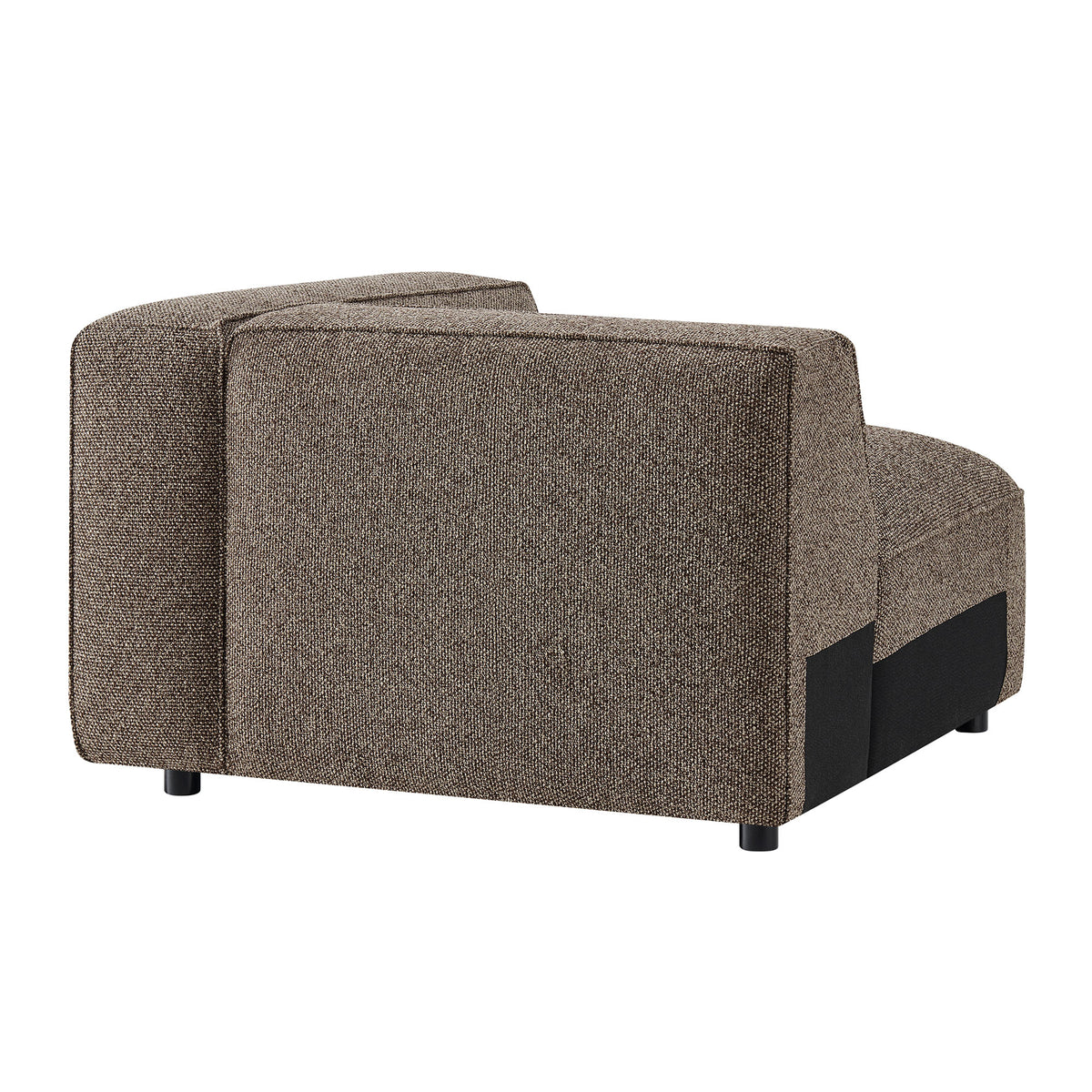 Auren Lattice Bouclé Upholstered Modular Right-Facing Arm Chair - Earth