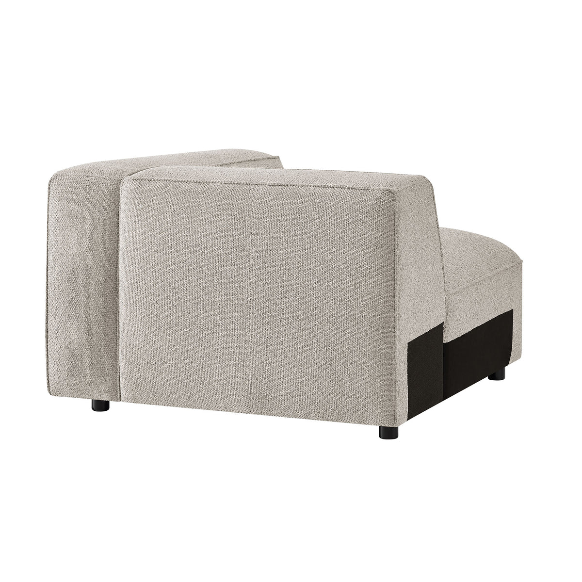 Auren Lattice Bouclé Upholstered Modular Right-Facing Arm Chair - Fog