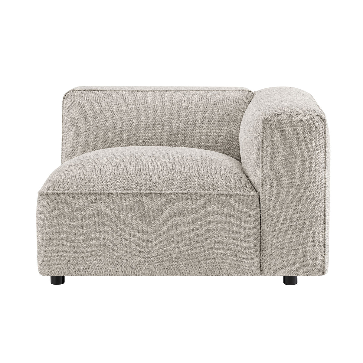 Auren Lattice Bouclé Upholstered Modular Right-Facing Arm Chair - Fog