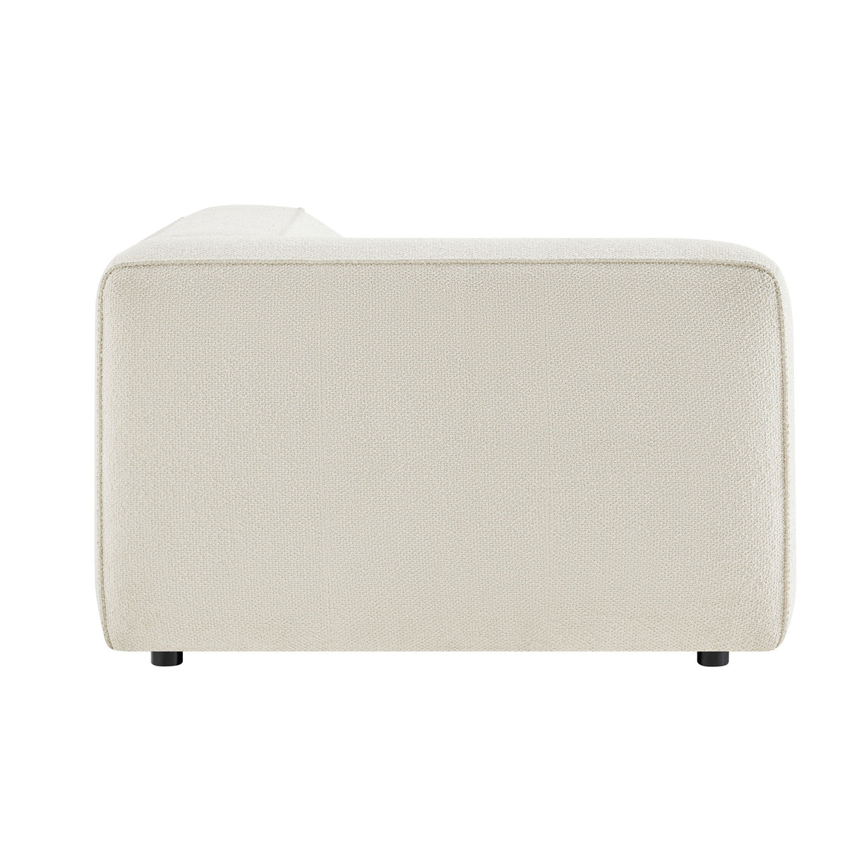 Auren Lattice Bouclé Upholstered Modular Left-Facing Arm Chair - Cream