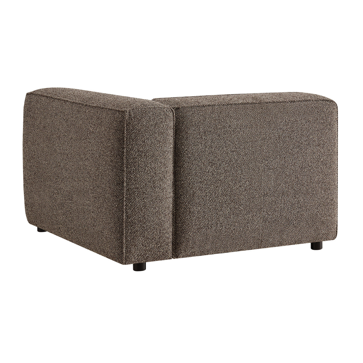 Auren Lattice Bouclé Upholstered Modular Left-Facing Arm Chair - Earth