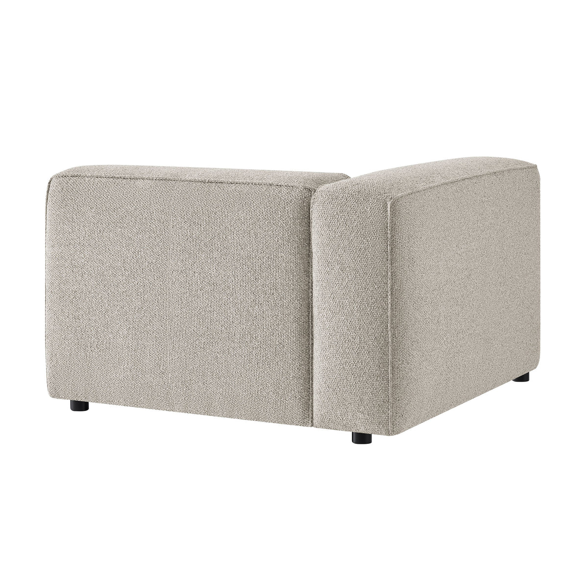 Auren Lattice Bouclé Upholstered Modular Left-Facing Arm Chair - Fog