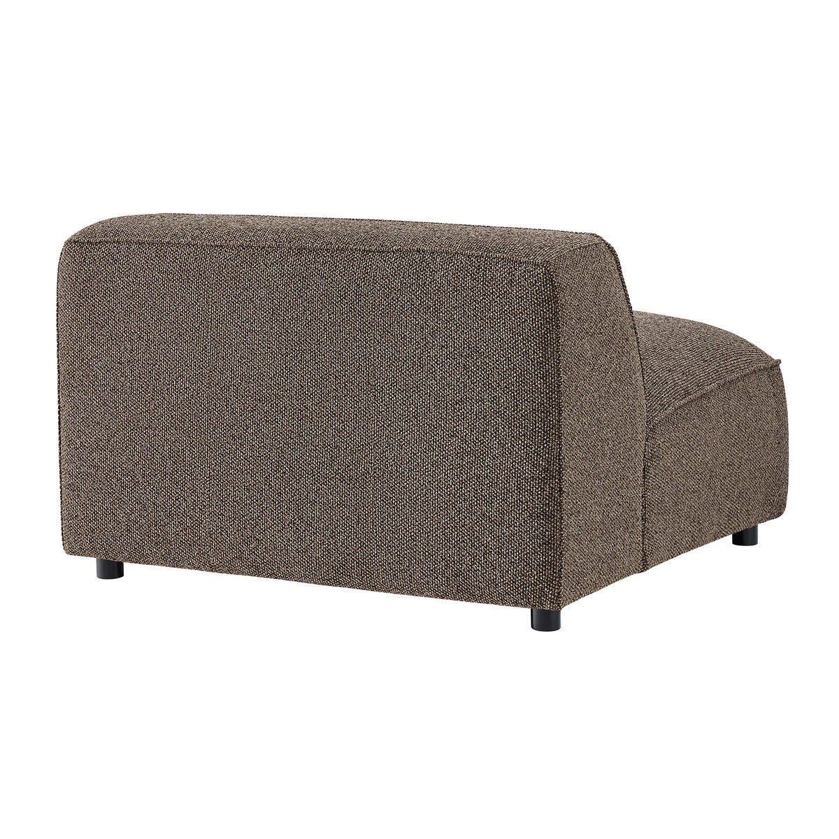 Auren Lattice Bouclé Upholstered Modular Armless Chair - Earth