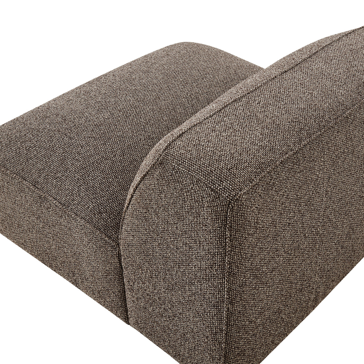 Auren Lattice Bouclé Upholstered Modular Armless Chair - Earth