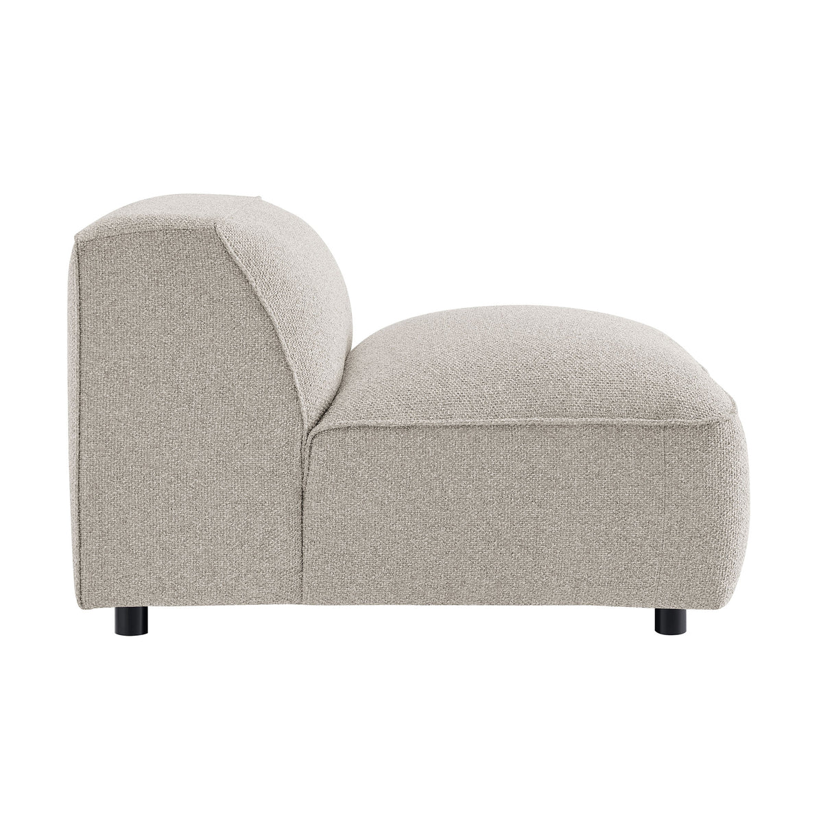 Auren Lattice Bouclé Upholstered Modular Armless Chair - Fog