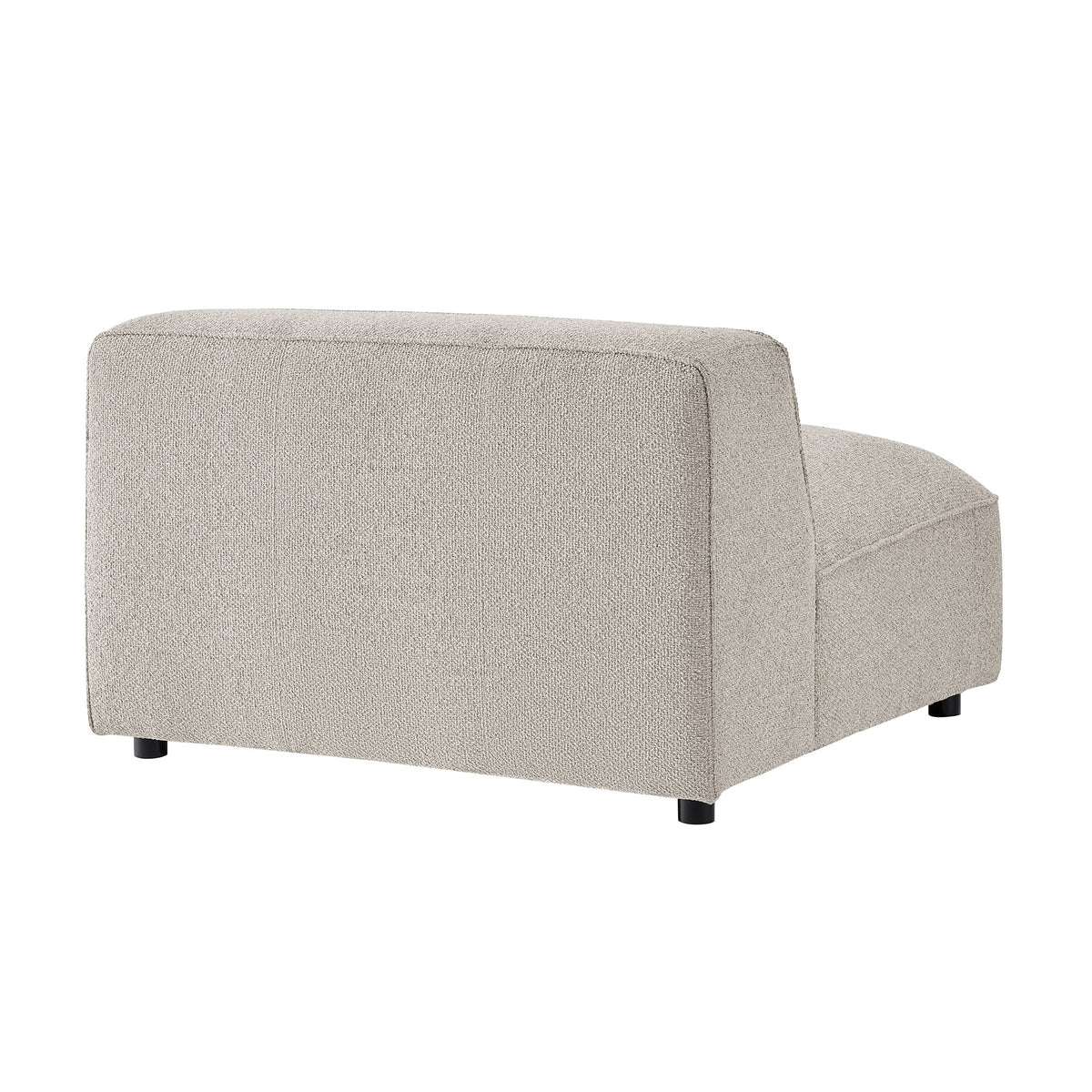 Auren 5 Piece Lattice Bouclé Upholstered Modular Corner Sectional - Fog