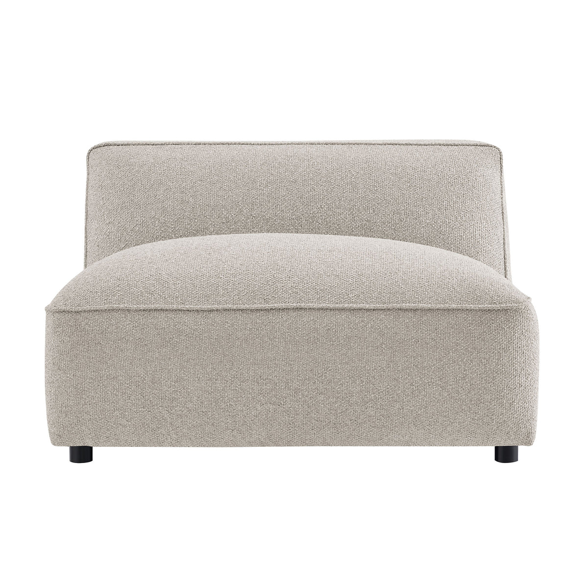 Auren Lattice Bouclé Upholstered Modular Armless Chair - Fog