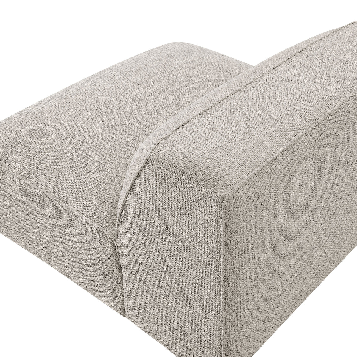 Auren Lattice Bouclé Upholstered Modular Armless Chair - Fog