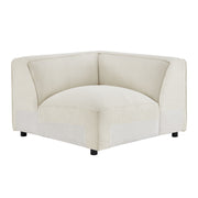 Auren Lattice Bouclé Upholstered Modular Corner Chair - Cream