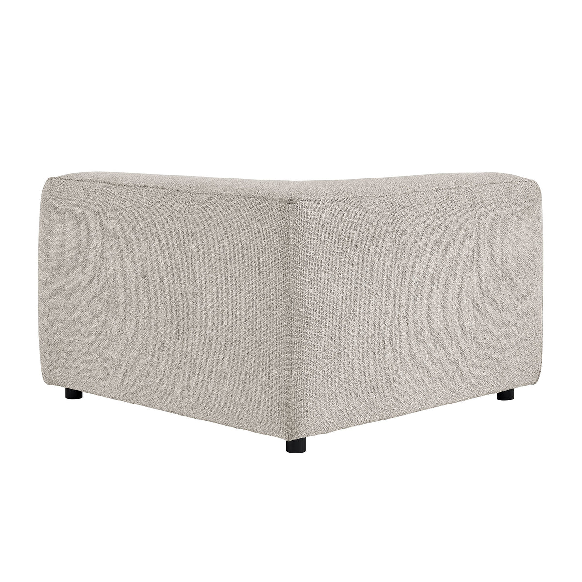 Auren Lattice Bouclé Upholstered Modular Corner Chair - Fog