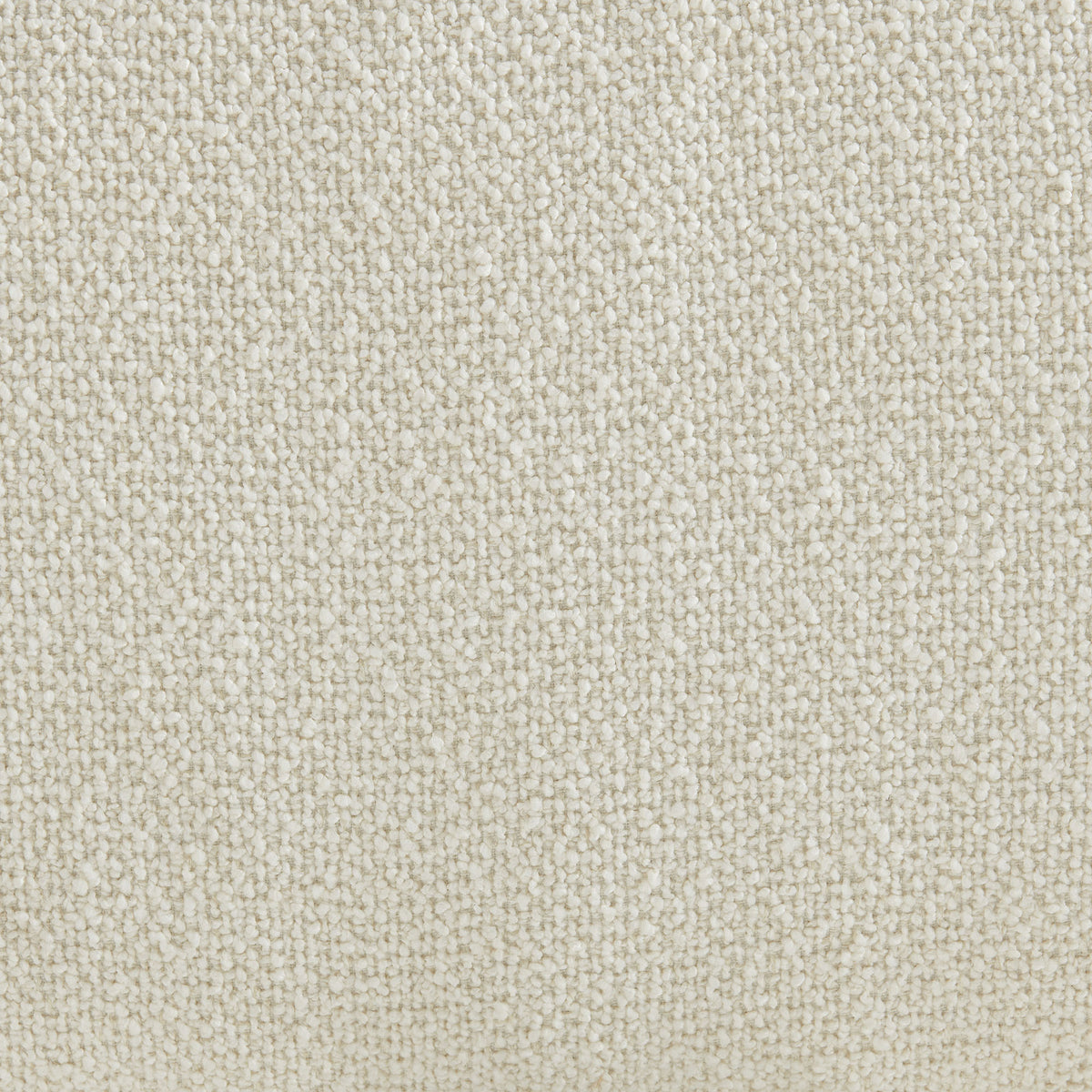 Auren Lattice Bouclé Upholstered Ottoman - Cream