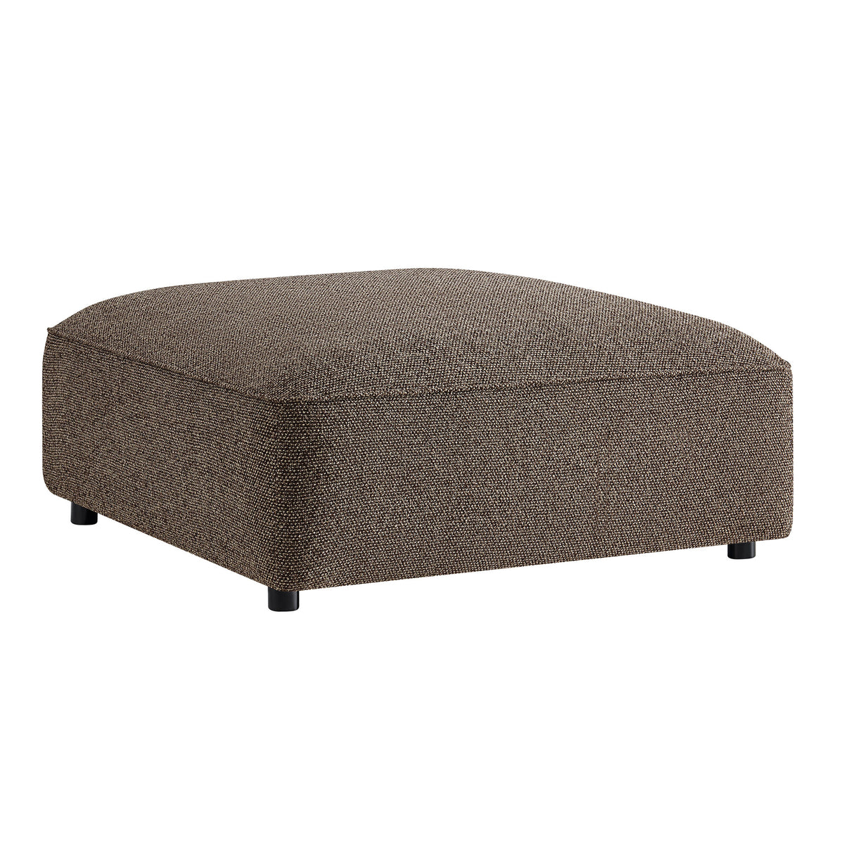 Auren Lattice Bouclé Upholstered Ottoman - Earth