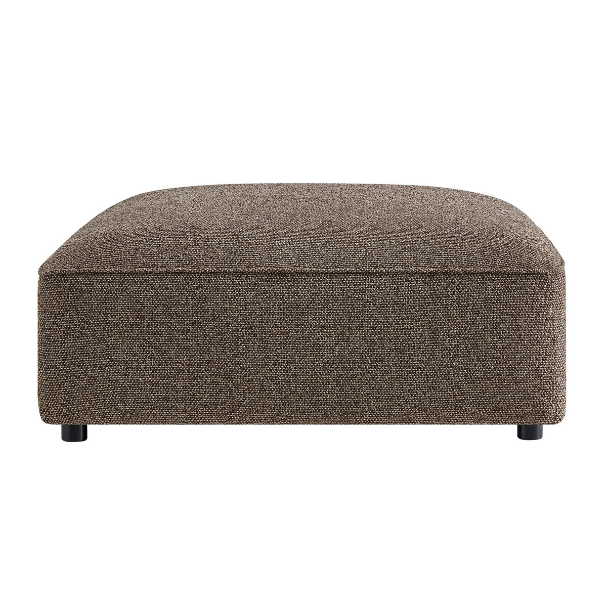 Auren Lattice Bouclé Upholstered Ottoman - Earth